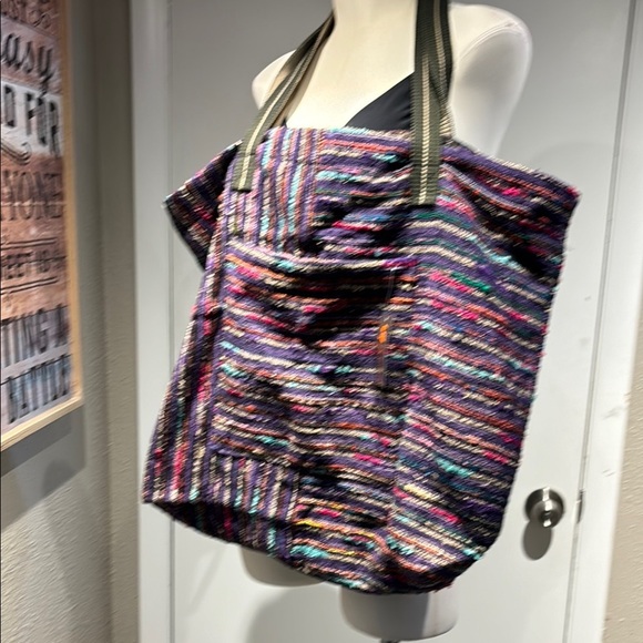 Vibrant Pink and Purple Canvas Tote Bag - Picture 1 of 16